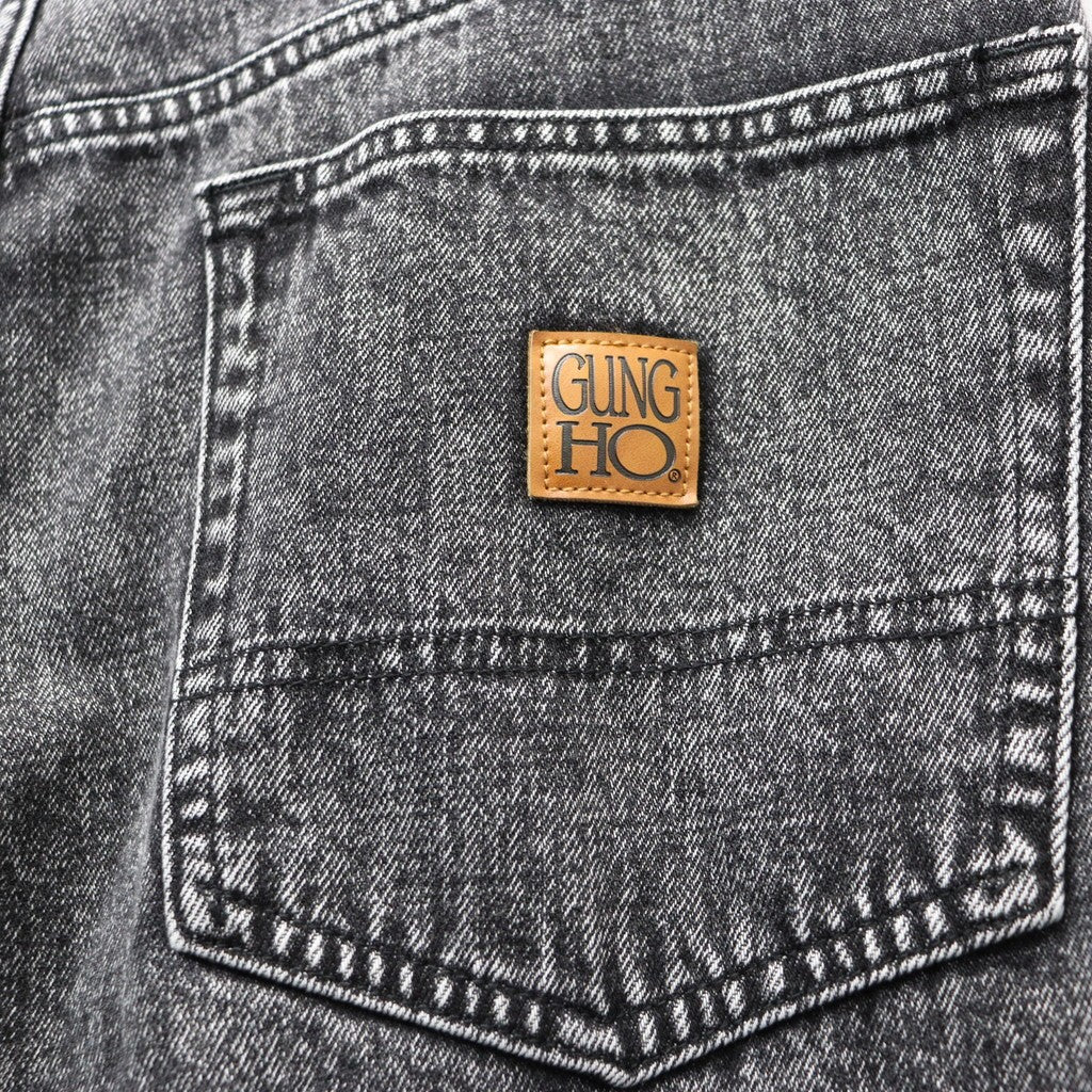 DENIM BAGGY PANTS #BLACK CHEMICAL [GH5S013D]