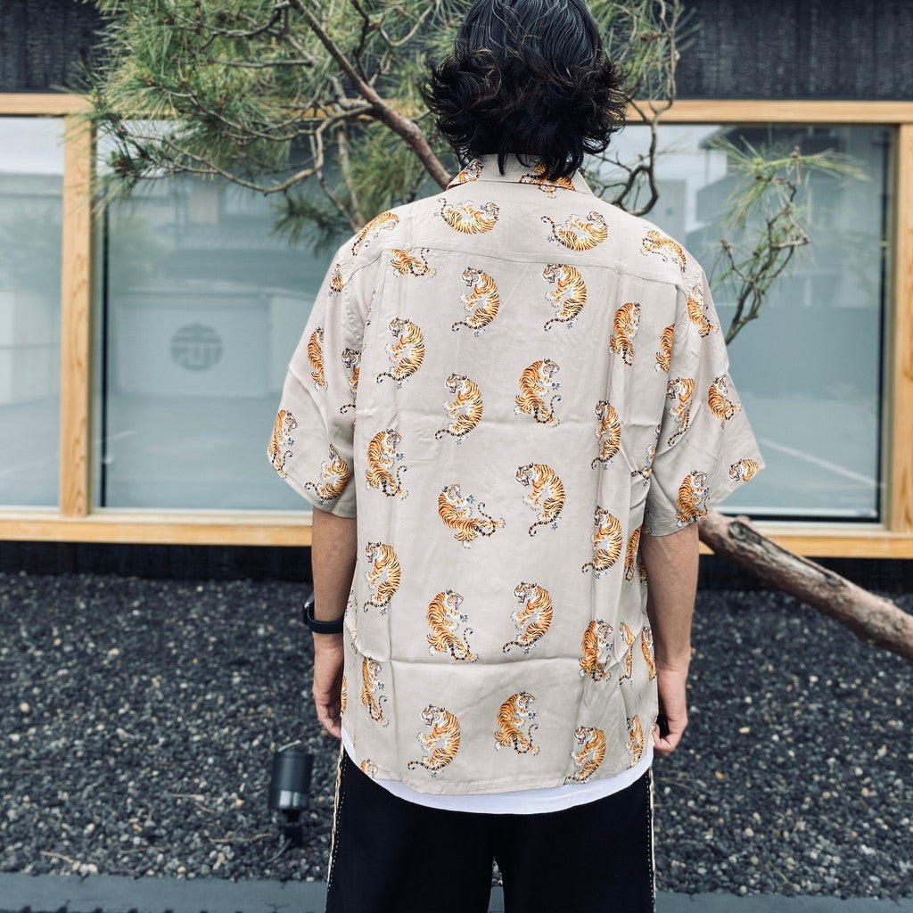 TIM LEHI | HAWAIIAN SHIRT S/S ( TYPE-2 ) #GRAY [26SS-WMS-HI04]