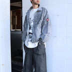 PANELED DIGI7 ZIP JACKET #GREY [CES30JK13]