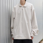 Collar-9 Core Tech 長袖 Polo 衫 #奶油色 [GOOPI-25AW-OCT-03]