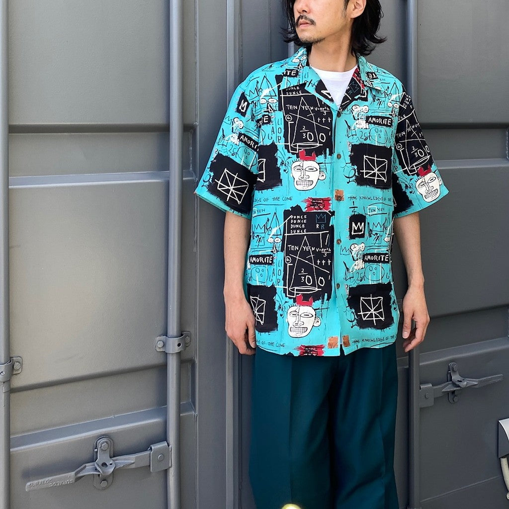 JEAN-MICHEL BASQUIAT | S/S HAWAIIAN SHIRT -TYPE 2- #ONE [BASQUIAT-WM-HI23]