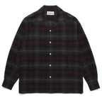 OMBRE CHECK OPEN COLLAR SHIRT L/S ( TYPE-3 ) #BROWN [24FW-WMS-OC03]