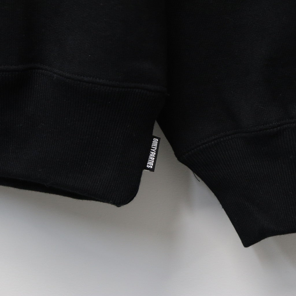 HEAVY WEIGHT CREW NECK SWEAT SHIRT #BLACK [25FW-WMC-SS05]