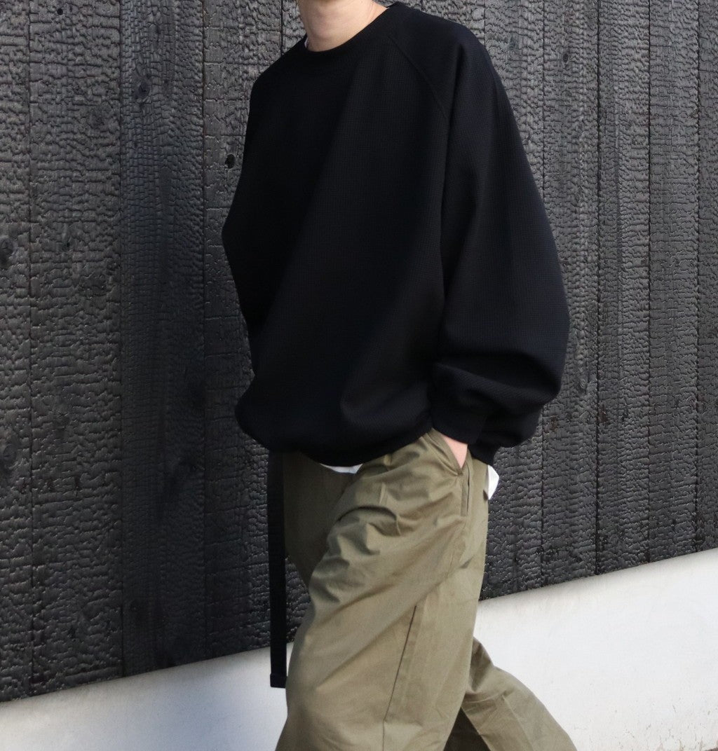 WAFFLE CREW KNIT #Black [SS26-SW03]