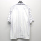 STRIPED OPEN COLLAR SHIRT S/S ( TYPE-2 ) #BLUE [26SS-WMS-OC16]