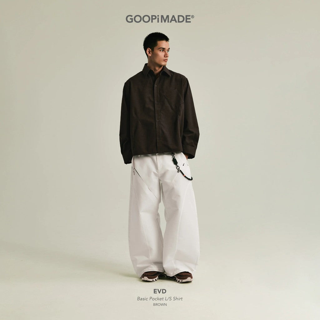 EVD Basic Pocket L/S Shirt #Brown [GOOPI-26AW-SEP-01]