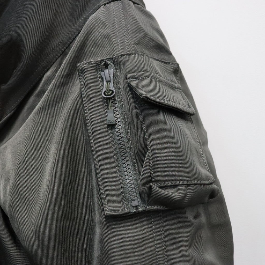 TECH REVERSIBLE MA-1 DOWN JACKET #CHARCOAL x OLIVE [BW-40026W]