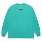 水洗重磅圓領長袖T卹（1型）#薄荷綠 [25FW-WMT-LT03]