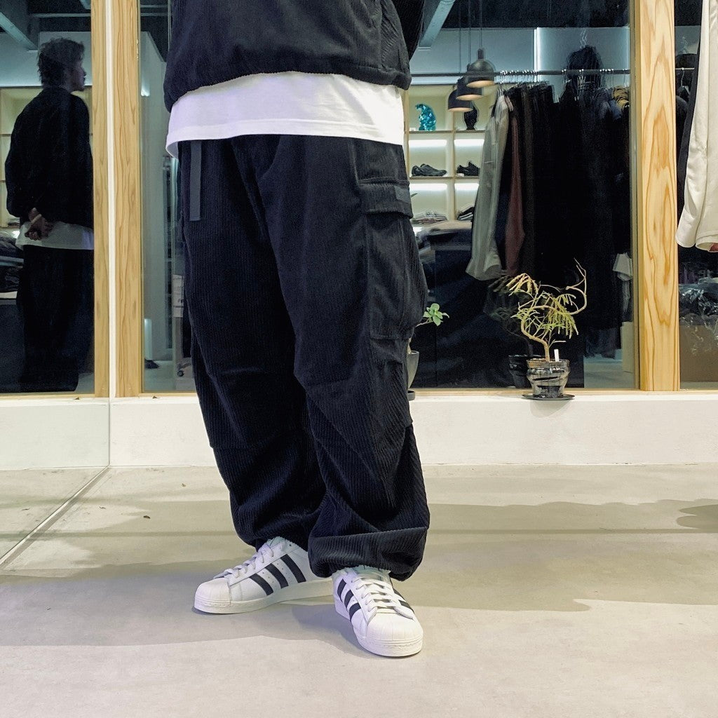 EQUALIZER CORD CARGO PANTS #Black [25FW_B03]