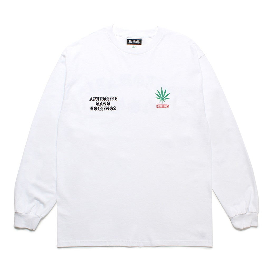舐達麻 | HIGHTIMES | CREW NECK LONG SLEEVE T-SHIRT #WHITE [NMD-HIGHTIMES-WM-LT01]