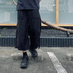 Easy Work Short With Garment Dyed (ITALIAN AIRFORCE TABLE CLOTH) #BLACK [M-P3-PT11]