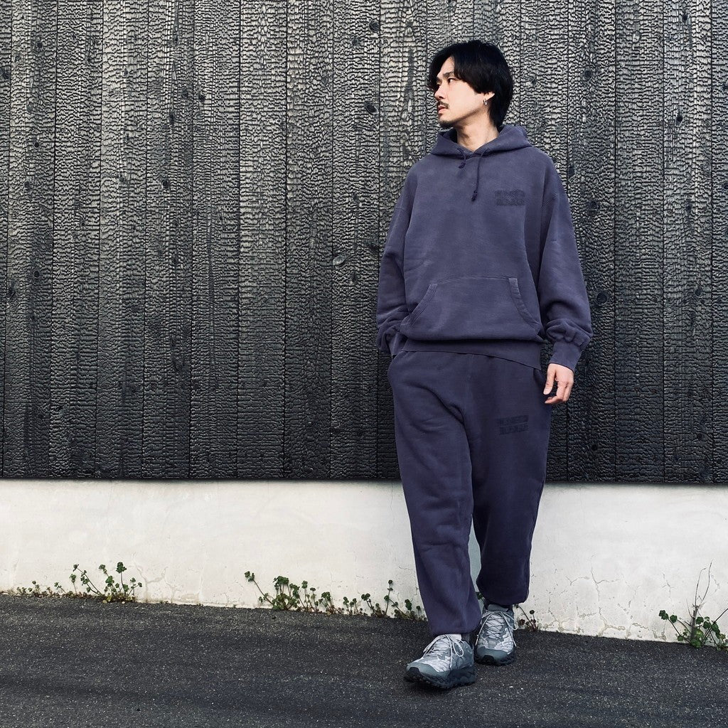 WASHED MIDDLE WEIGHT PULLOVER HOODED SWEAT SHIRT #PURPLE [26SS-WMC-SS05]