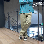 DOUBLE PLEATED CHINO TROUSERS #L-BEIGE [24FW-WMP-PT02]