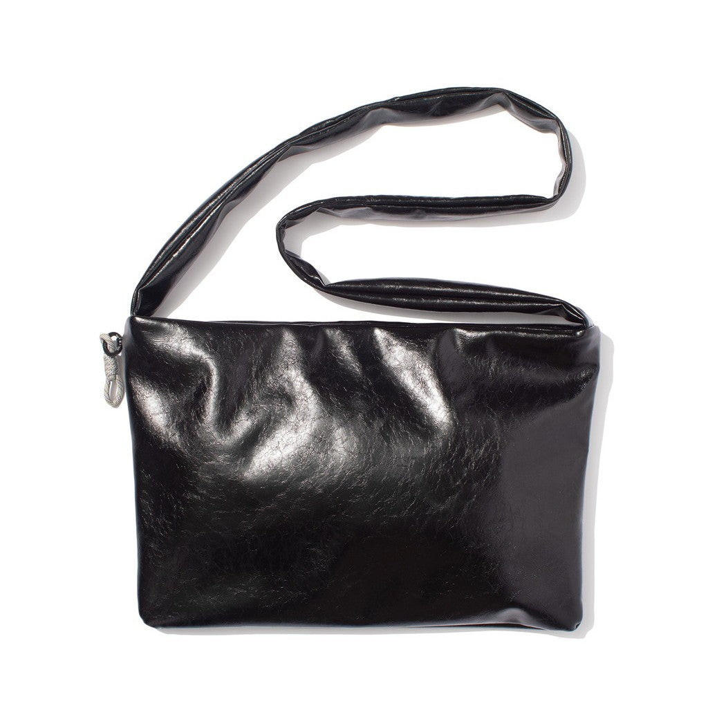 TECH LEATHER BIG SHOULDER TOTE #BLACK [FLE36251B0001]