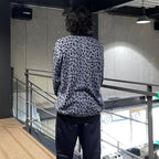 LEOPARD KNIT POLO SHIRT #BLUE [24FW-WMK-KN13]