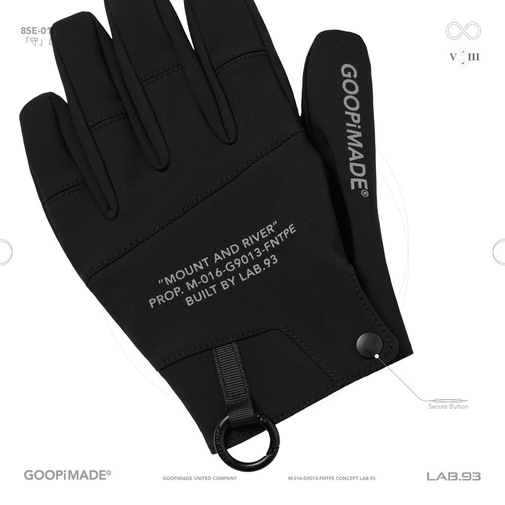 「8SE-01A」 「守」Logo Wind-stopper Gloves #SHADOW [GOOPI-24AW-DEC-04]