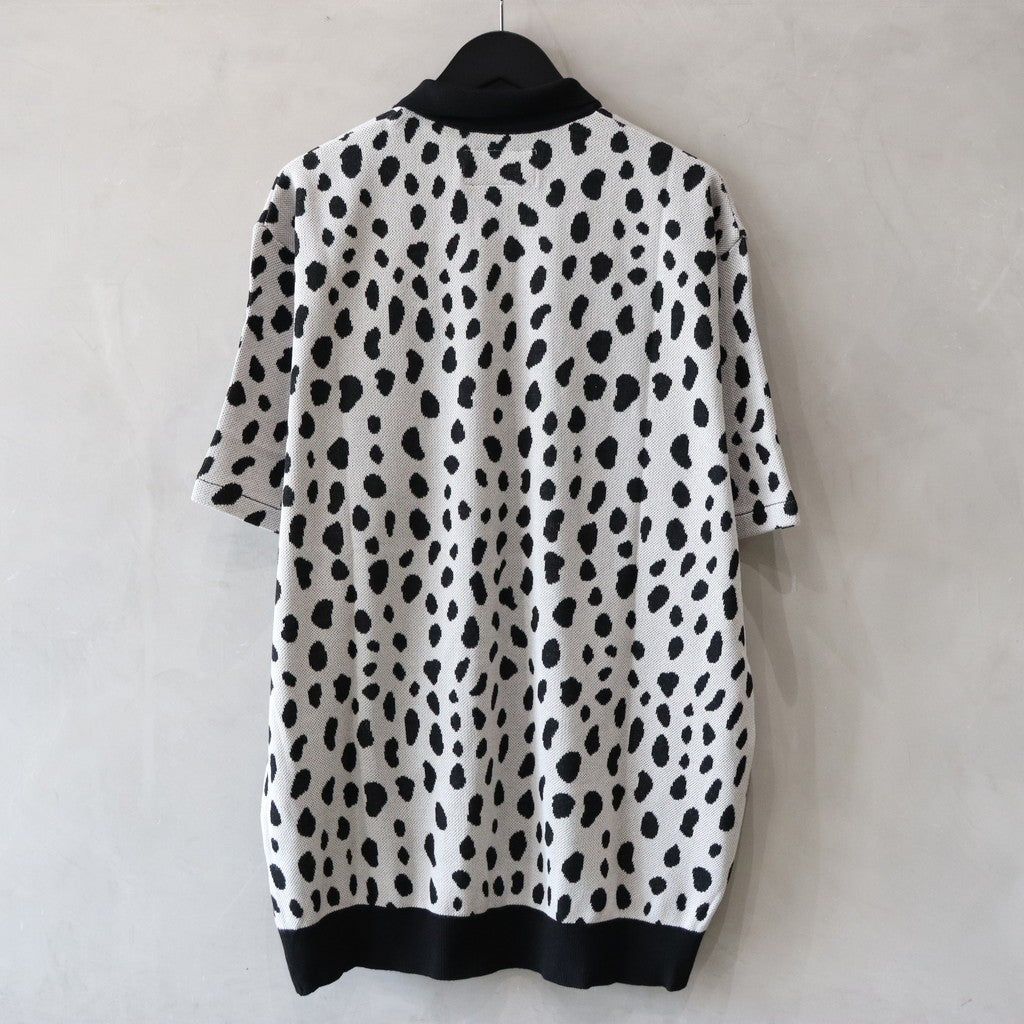 LEOPARD KNIT POLO SHIRT #GRAY [24SS-WMK-KN10]