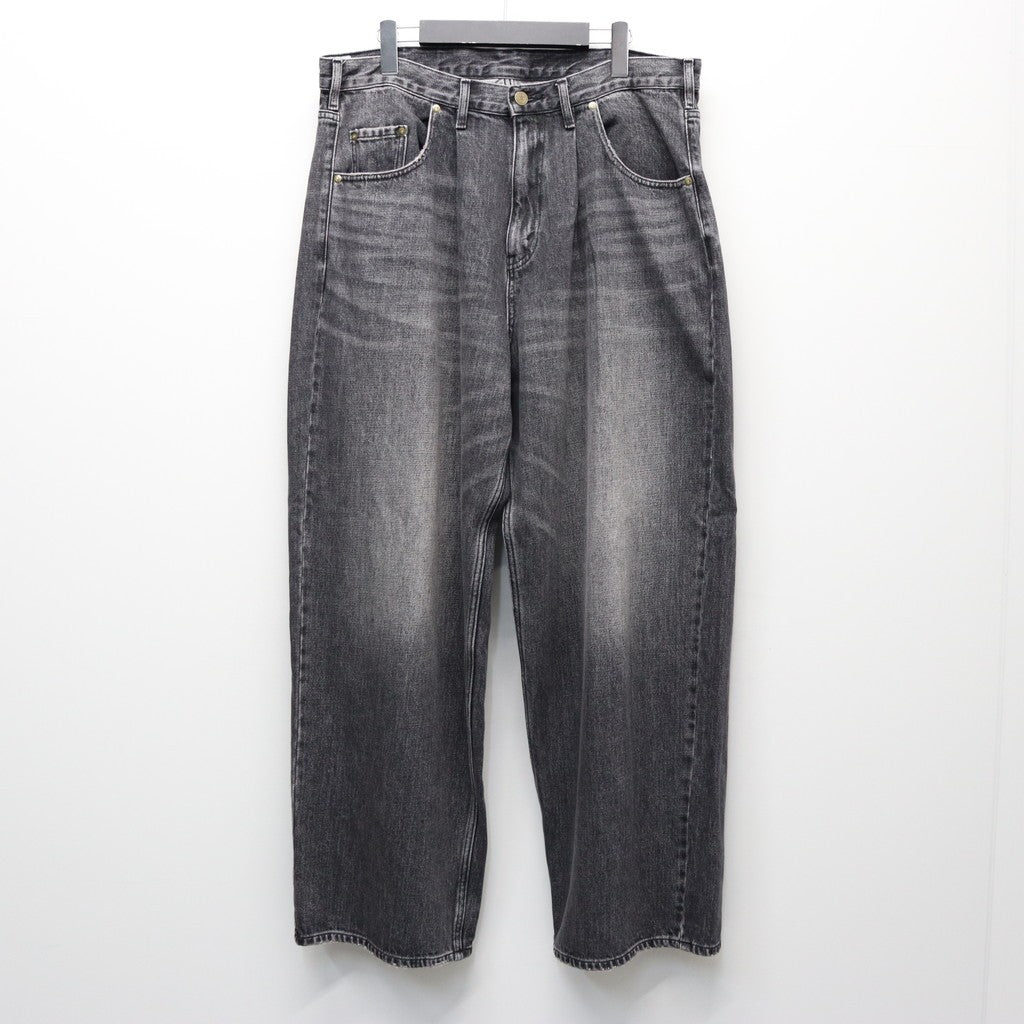 DENIM BAGGY PANTS #BLACK STONE [GH5S013D]