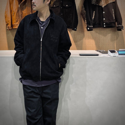 SUEDE LEATHER 50'S JACKET ( TYPE-1 ) #BLACK [25SSE-WMO-BL03]