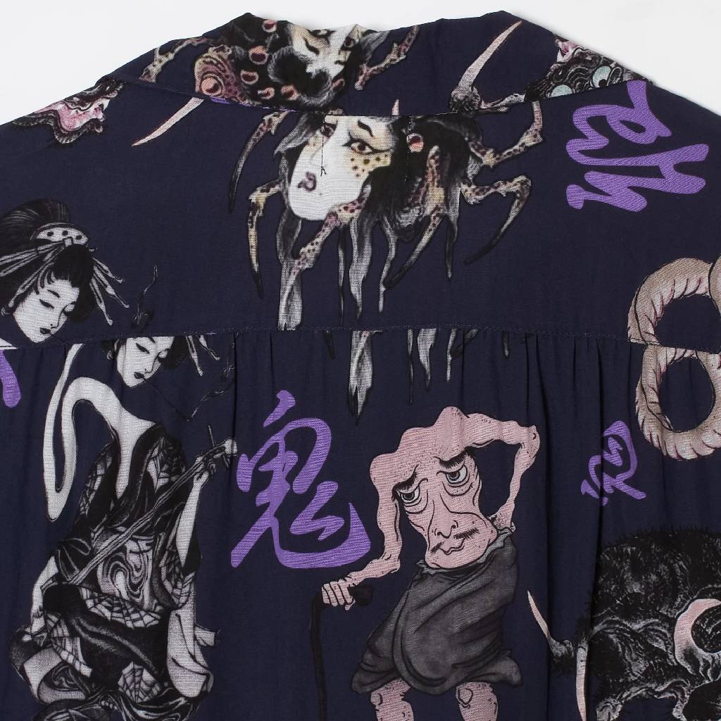 百鬼夜行 shirt L/S #Navy [BV-SH2600230]
