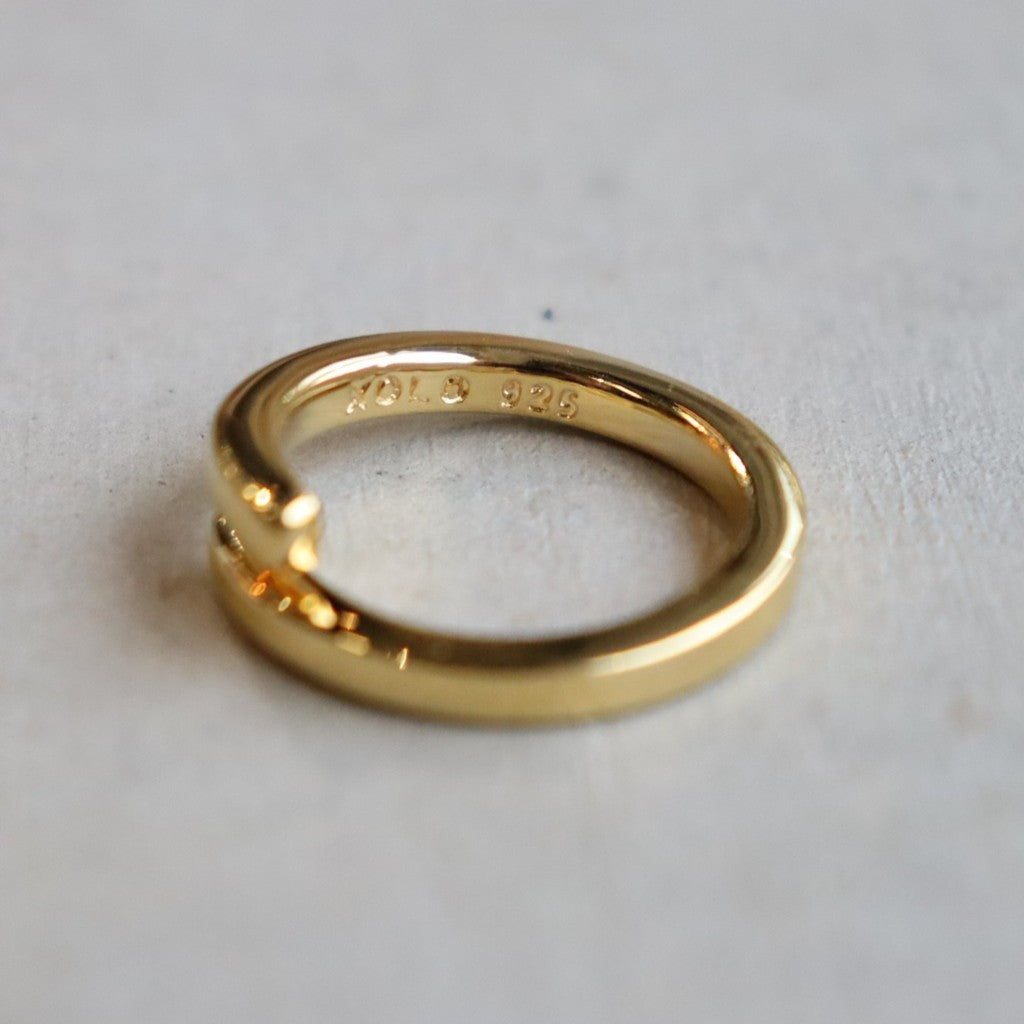 Square Ring -Thin- -Gold- #GOLD [XOR088G]