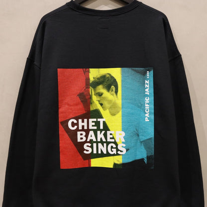 CHET BAKER | CREW NECK SWEAT SHIRT (TYPE-2) #BLACK [CHETBAKER-WM-SS08]