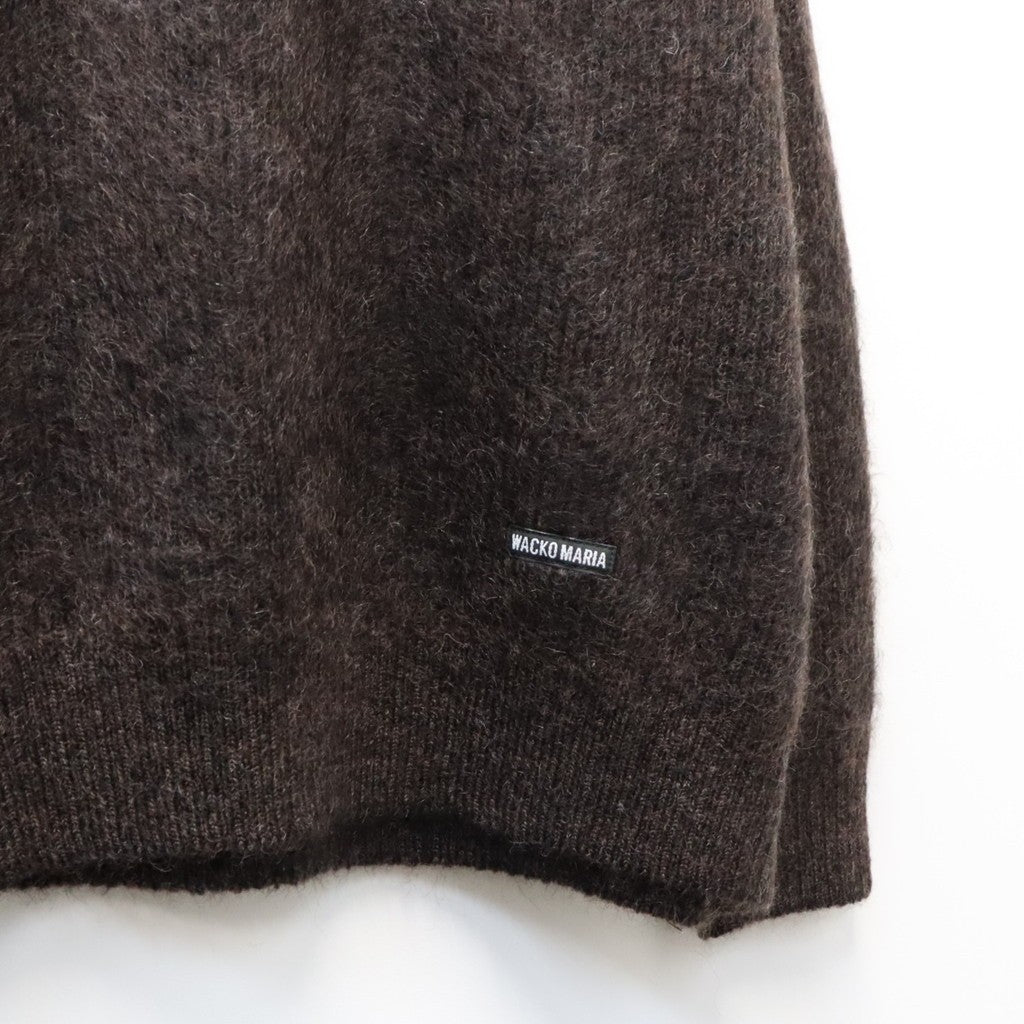 MIX MOHAIR CREW NECK SWEATER #BROWN [26FW-WMK-KN03]