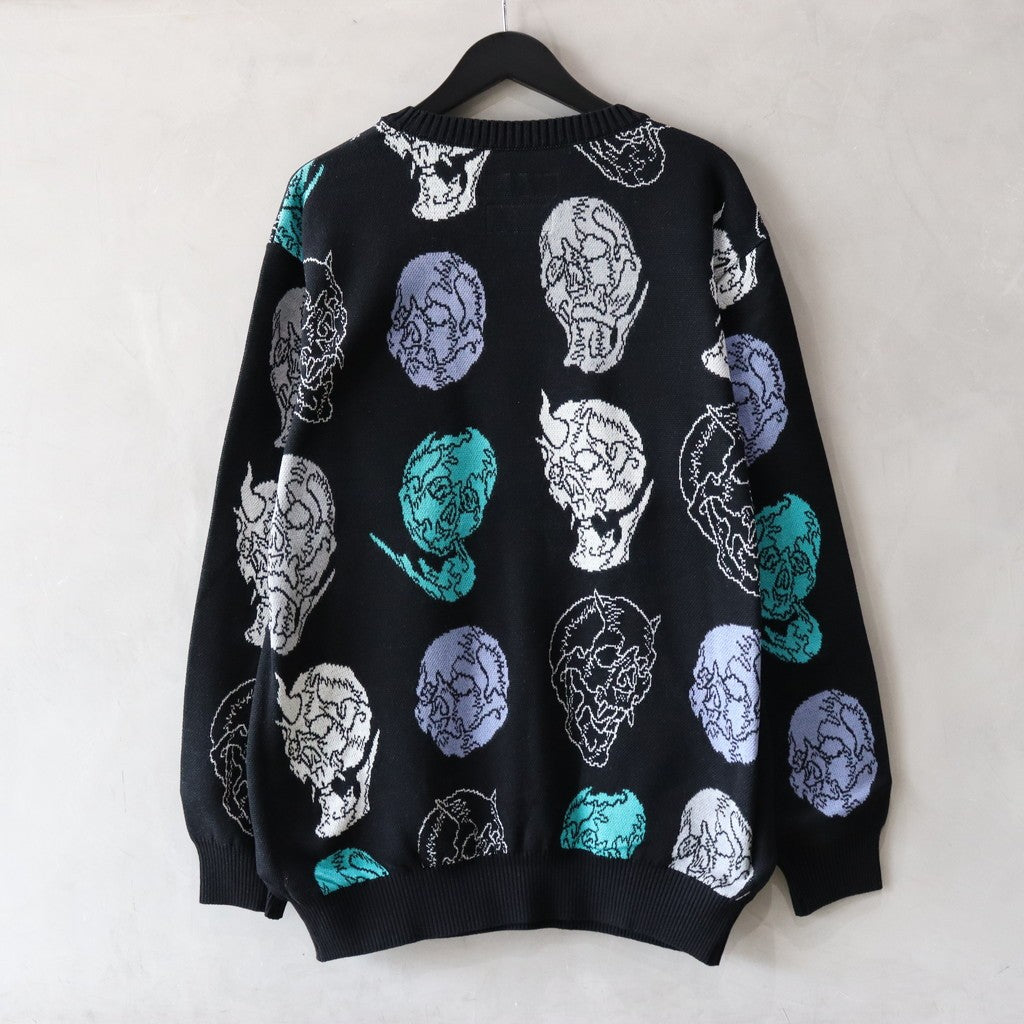56 TATTOO STUDIO | JACQUARD SWEATER (TYPE-2) #BLACK [56TS-WM-KN02]