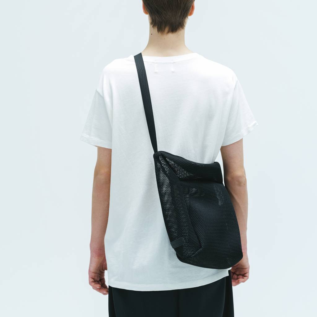 網眼單肩包（小號）#黑色 [BCL-91（網眼）]