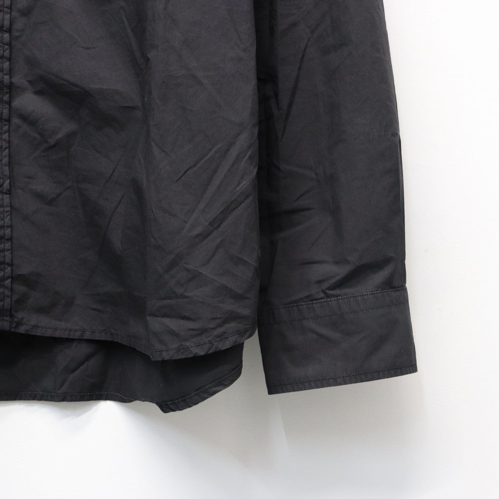 SH LONG SLEEVE IN POPELINE #BLACK 999 [20CMSH229A]