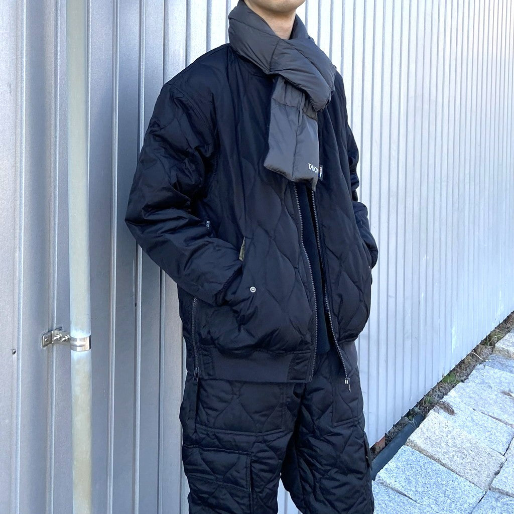 WORK DOWN SCARF #D.CHARCOAL [TAION-201WK]