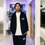 HEAVY WEIGHT FULL ZIP HOODED SWEAT SHIRT ( TYPE-2 ) #BLACK [25FW-WMC-SS02]