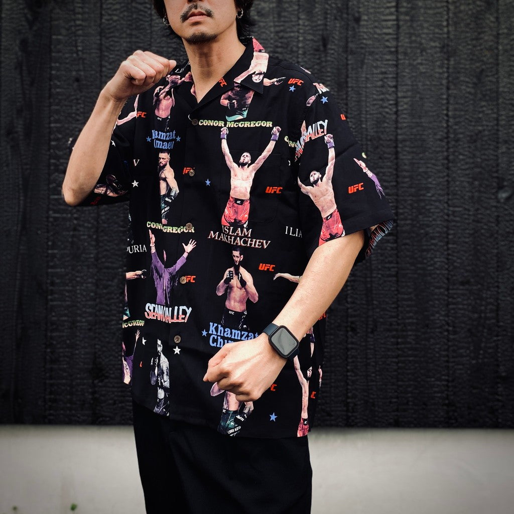 UFC | S/S HAWAIIAN SHIRT ( TYPE-1 ) #BLACK [UFC-WM-HI01]