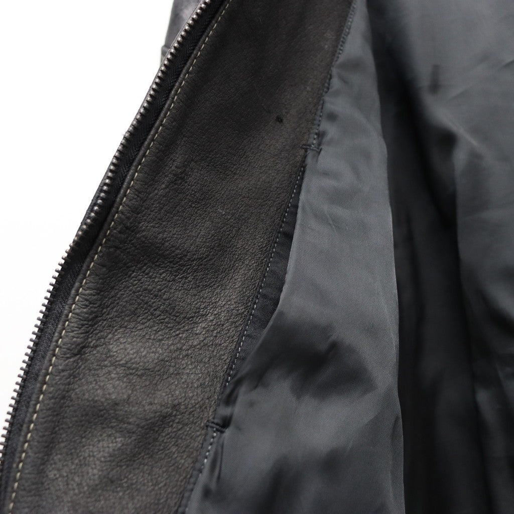 Skin Jacket (VEGETABLE TANNING PIG LEATHER) #BLACK [M-P2-LW1]