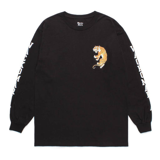 TIM LEHI | CREW NECK LONG SLEEVE T-SHIRT ( TYPE-2 ) #BLACK [24FW-WMT-LT02]