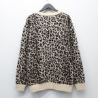 LEOPARD MOHAIR CREW NECK SWEATER #IVORY [25FW-WMK-KN07]