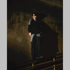 「8SE-03K」 Montage Splicing Knit Sweater #SHADOW [GOOPI-24AW-DEC-05]