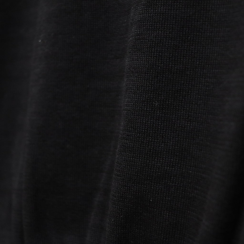 棉質針織圓領毛衣（2 型）#黑色 [25SSE-WMK-KN02]