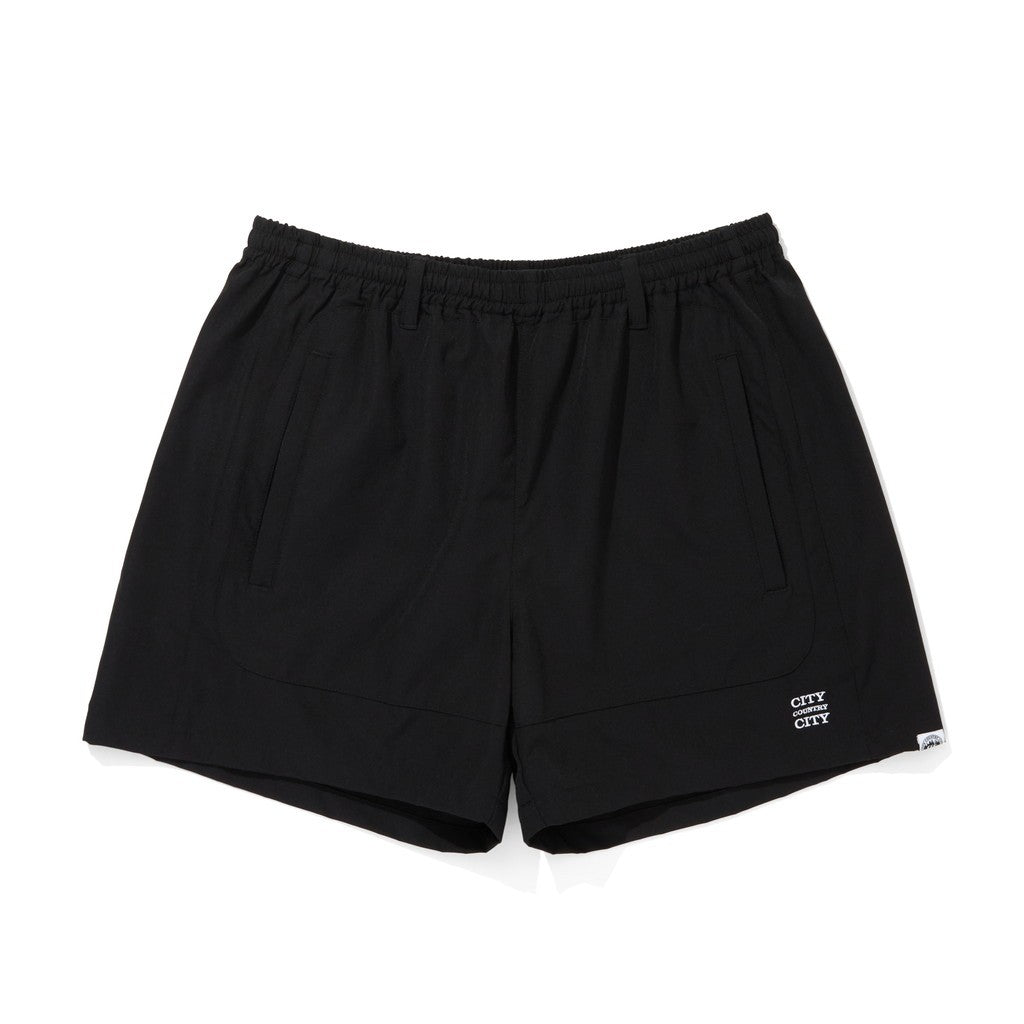 EMBROIDERD LOGO STRECH NYLON EASY SHORTS #BLACK [CCC-261P005]