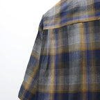 OMBRE CHECK OPEN COLLAR SHIRT S/S ( TYPE-1 ) #BLUE [26SS-WMS-OC09]