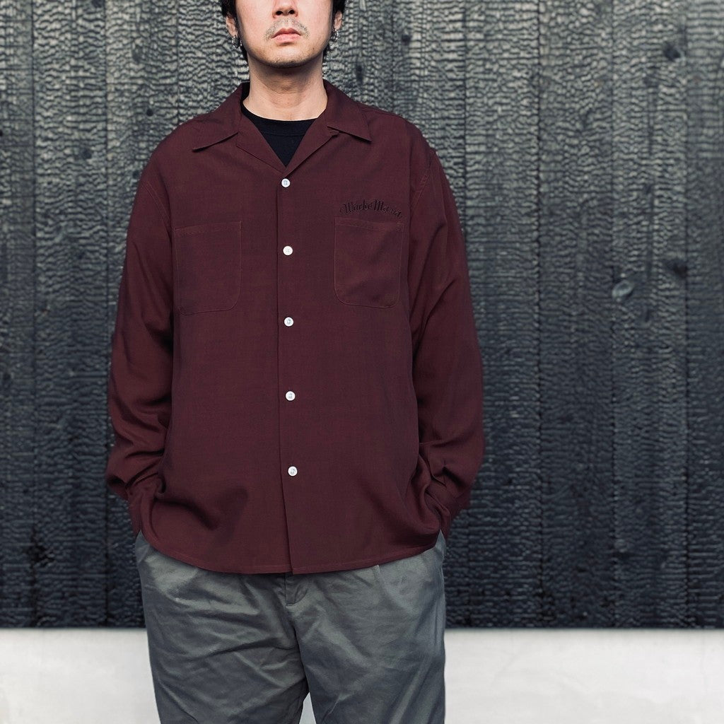 50'S SHIRT L/S ( TYPE-2 ) #BURGUNDY [26SSE-WMS-OC02]