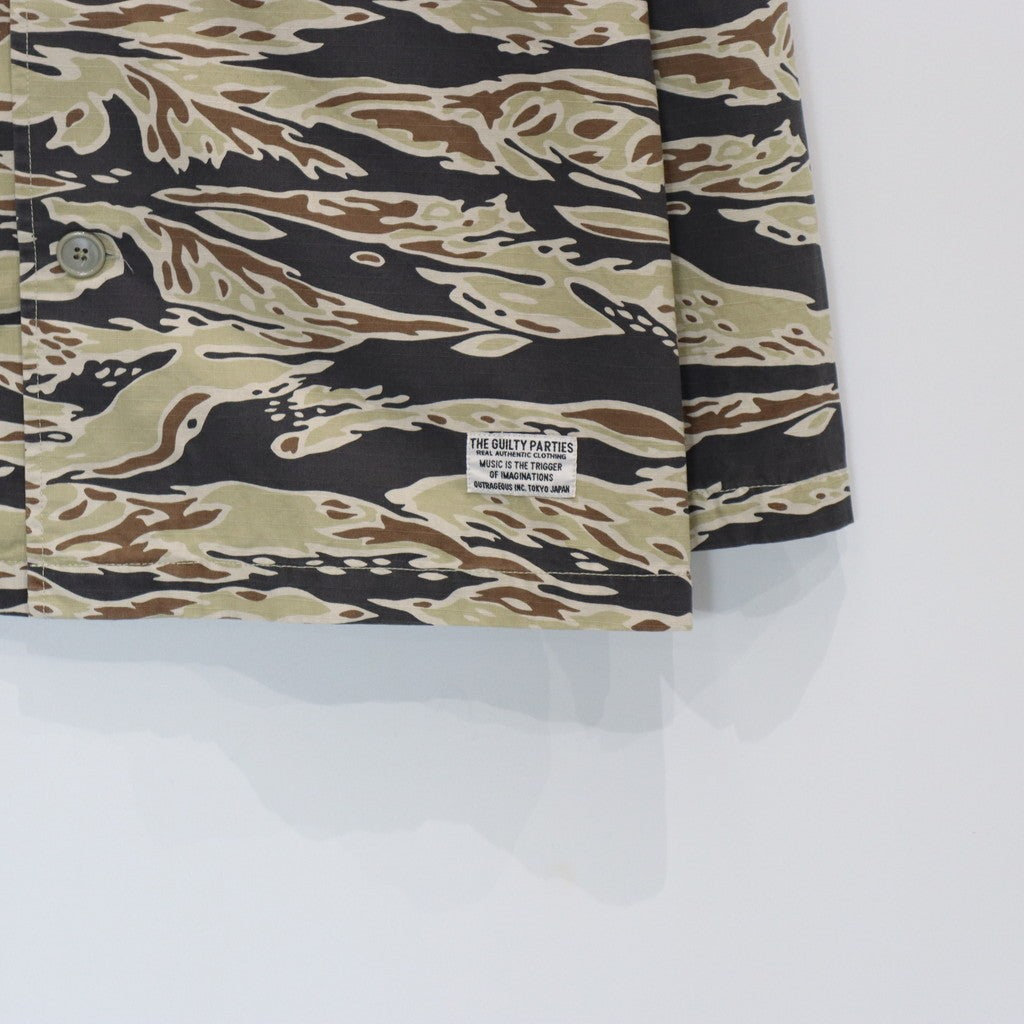moca♡camo様確認用♡イニシャルオブジェ TIGERCAMO ARMY SHIRT ( TYPE-2 ) #BEIGE [25FWE-WMO-ML06
