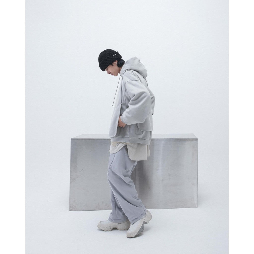 G7-H3 「Ｍantle」 Double-Layer Hoodie #L-GRAY [GOOPI-23AW-JAN-03]