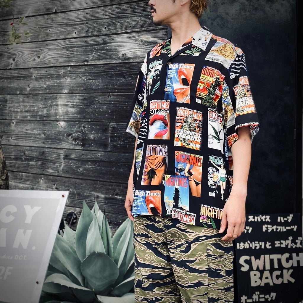 HIGHTIMES | HAWAIIAN SHIRT S/S #BLACK [HIGHTIMES-WM-HI10]