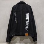 LABEL LOGO 牛仔夾克 #黑色 [FW24-JK07]