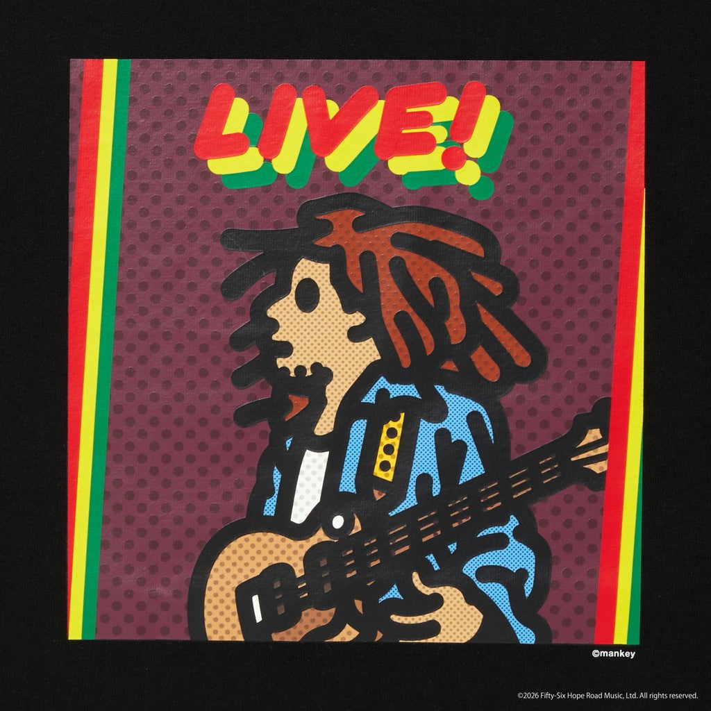 BOB MARLEY | COTTON T-SHIRT_LIVE! #BLACK [CCC-261T010]