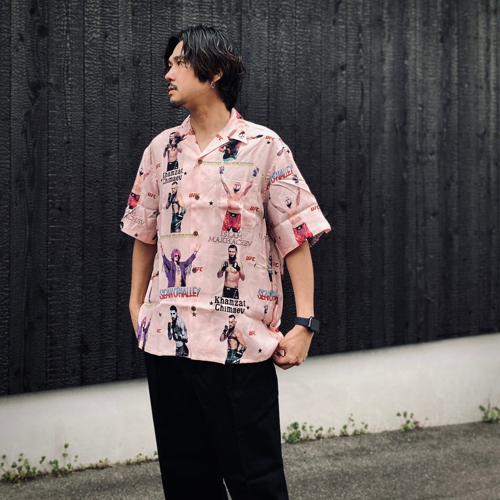 WACKO MARIA × UFC /HAWAIIAN SHIRT TYPE-1 UFC | S/S HAWAIIAN SHIRT ( TYPE-1 ) #PINK [UFC-WM-HI01
