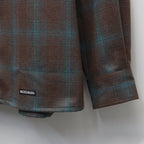 PENDLETON | WOOL OMBRE CHECK OPEN COLLAR SHIRT L/S ( TYPE-3 ) #BROWN-BLUE [25FW-WMS-PE03]