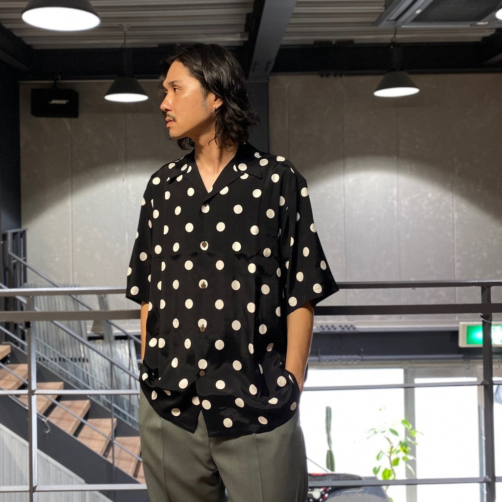 HAWAIIAN SHIRT S/S -TYPE 3- #BLACK-WHITE [24SS-WMS-HI03]