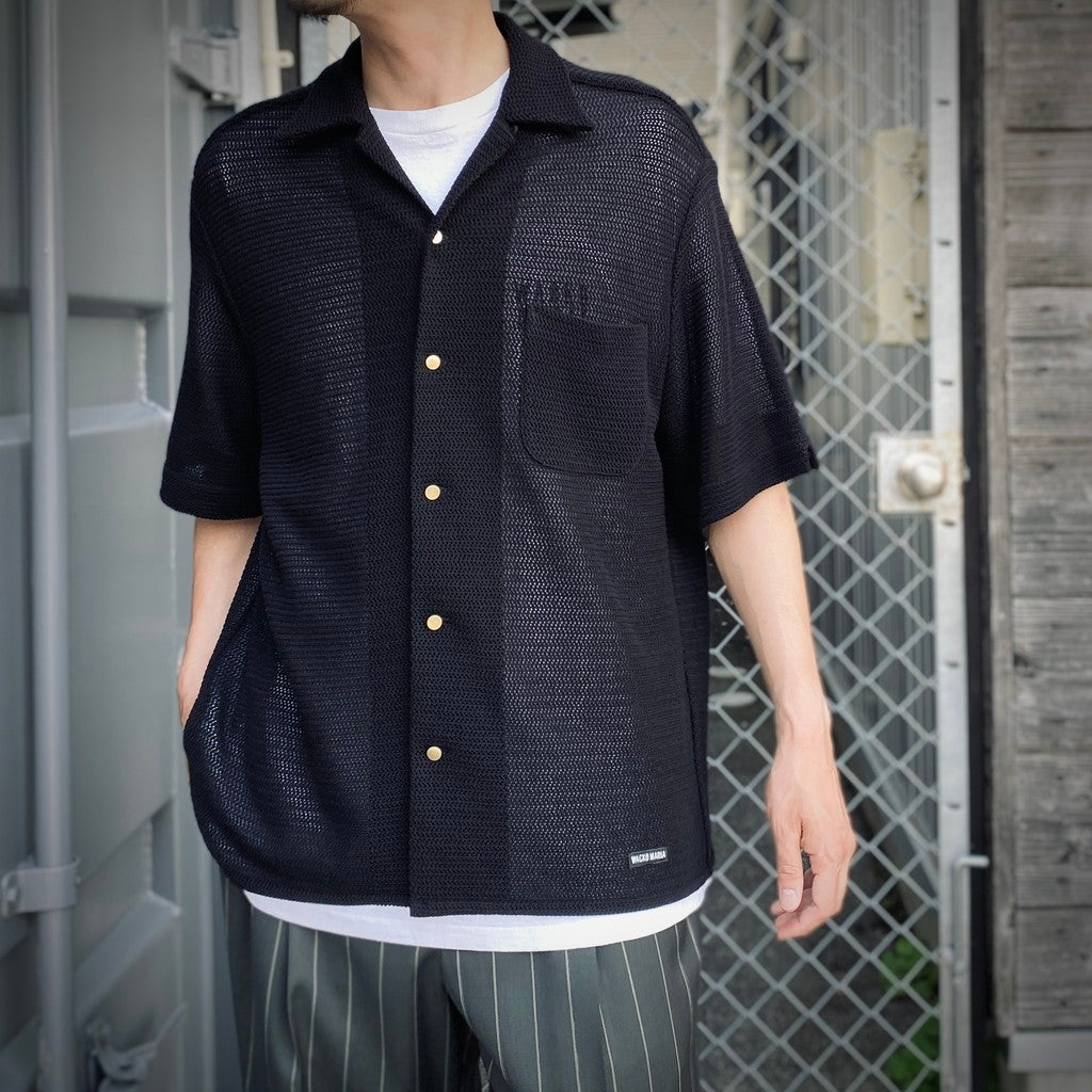KNIT SHIRT #BLACK [25SS-WMK-KN24] - cocorozashi 三重県四日市市の